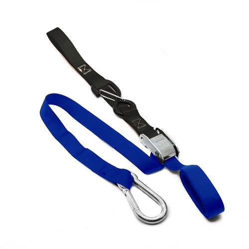 Kustom Hardware MX Tie Down 25mm Snap Hook - Blue Black Soft Loop