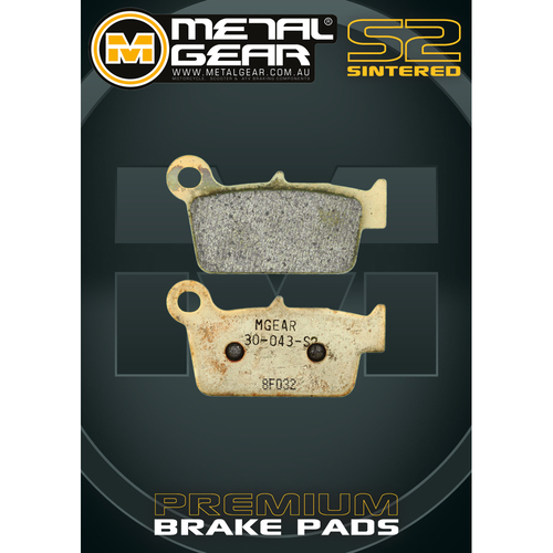 METALGEAR BRAKE PADS SINTERED S2 30-043-S2