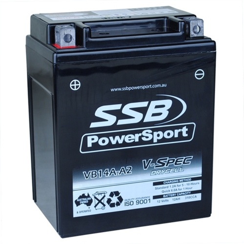 SSB V-SPEC HIGH PERFORMANCE 12V AGM BATTERY 310CCA 12AH - VB14A-A2