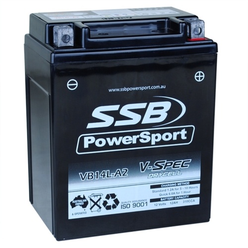 SSB V-SPEC HIGH PERFORMANCE 12V AGM BATTERY 310CCA 12AH - VB14L-A2