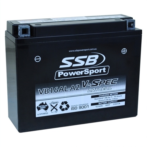 SSB V-SPEC HIGH PERFORMANCE 12V AGM BATTERY 310CCA 16AH - VB16AL-A2