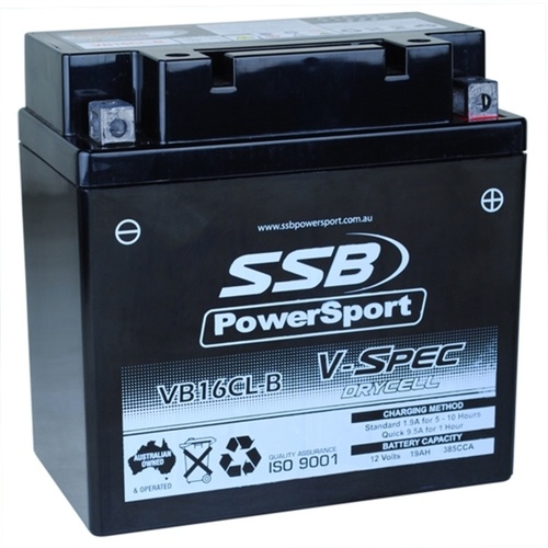SSB V-SPEC HIGH PERFORMANCE 12V AGM BATTERY 385CCA 19AH - VB16CL-B