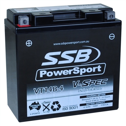 SSB V-SPEC HIGH PERFORMANCE 12V AGM BATTERY 310CCA 12AH - VT14B-4