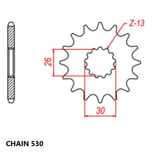 RK FRONT SPROCKET - STEEL 18 TOOTH 530 PITCH