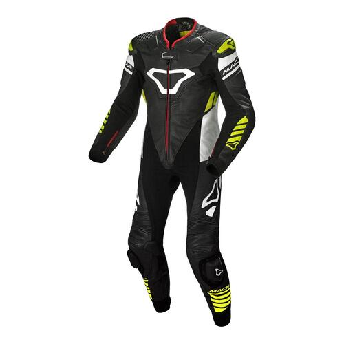 MACNA TRACKTIX 1 PIECE SUIT BLACK WHITE NEON YELLOW S (48)