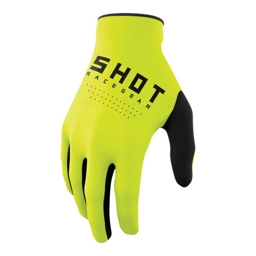SHOT RAW GLOVES NEON YELLOW M/9