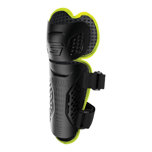 SHOT OPTIMAL 2.0 KNEE GUARDS ADULT - BLACK NEON YELLOW