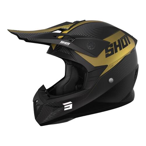 SHOT PULSE LINE HELMET GOLD MATT BLACK L