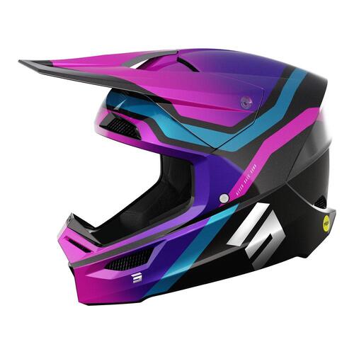 SHOT RACE HELMET SKY PURPLE CHROME XL