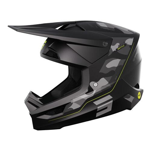 SHOT RACE HELMET BATTLE BLACK CAMO NEON YELLOW XS