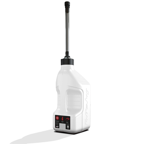TUFF JUG GEN 3 10L WHITE W/VIEW STRIP - BLACK AUTO-STOP SPOUT