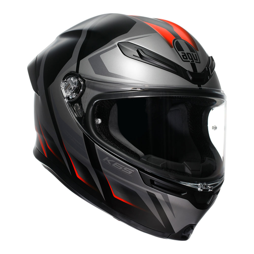 AGV K6 S KARVE BLACK GREY RED S