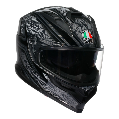 AGV K7 DAMASCUS BLACK SILVER M