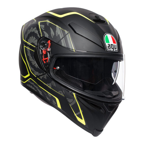 AGV K5 S TORNADO MATT BLACK YELLOW FLURO S