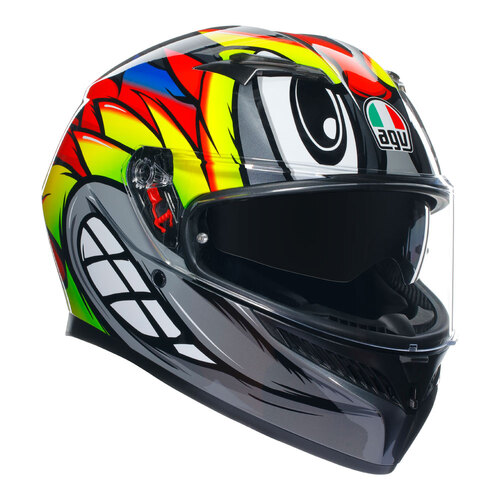 AGV K3 BIRDY 2.0 GREY YELLOW RED M