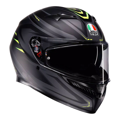 AGV K3 SYTH MATT BLACK YELLOW FLURO S