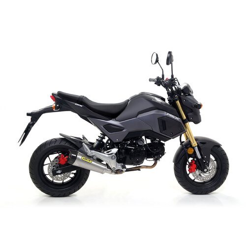 ARROW SILENCER - X - KONE NICHROM SILVER WITH A CARBON FIBRE END CAP - HONDA 