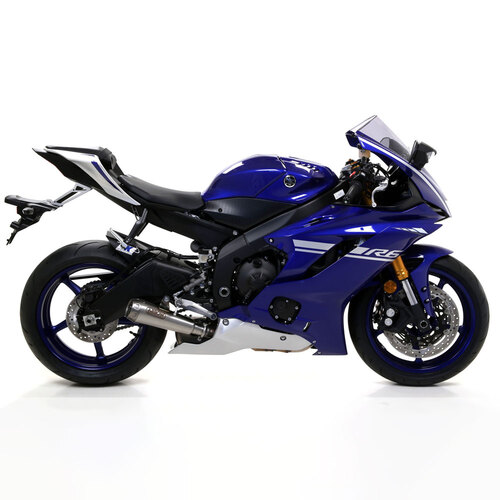 ARROW SILENCER - 71863PRI :PRO-RACE NICHROM SILVER WITH STAINLESS END CAP - YAMAHA YZF-R6 '17-UP
