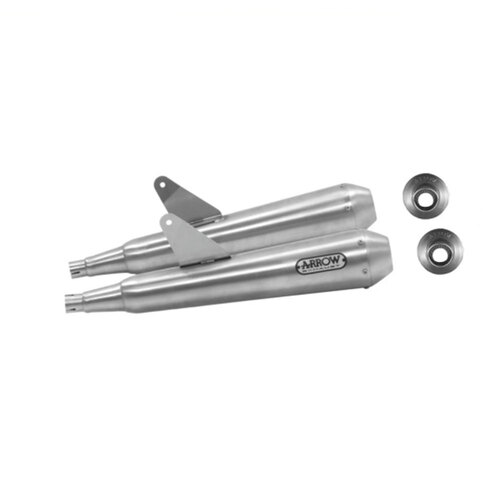 ARROW SILENCER SET - PRO - RACING NICHROM WITH STEEL END CAP - TRIUMPH STREET TWIN 900 '17-UP