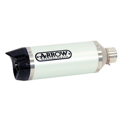 ARROW SILENCER - THUNDER ALUMINIUM SILVER WITH CARBON END CAP - HONDA CB650R / CBR650R