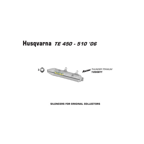 ARROW EXHAUST TITANIUM THUNDER SLIP-ON - HUSQVARNA TE450/510 '06 