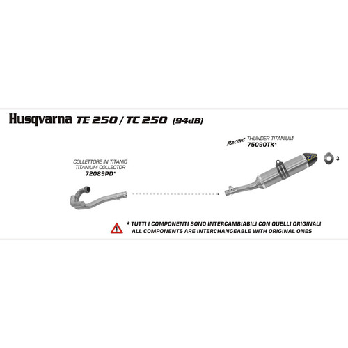 ARROW COLLECTOR - RACING STAINLESS - HUSQVARNA