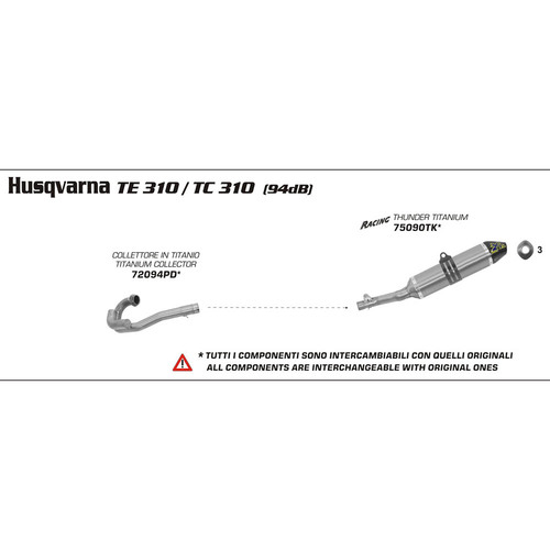 ARROW EXHAUST TITANIUM COLLECTOR - HUSQVARNA TC/TE 310 '10-11