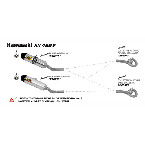 ARROW EXHAUST  TITANIUM COLLECTOR - KAWASAKI KX450F '12-14