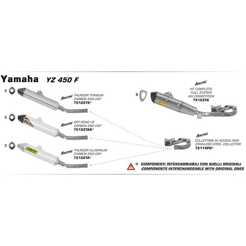 ARROW COLLECTOR - RACING STAINLESS - YAMAHA 