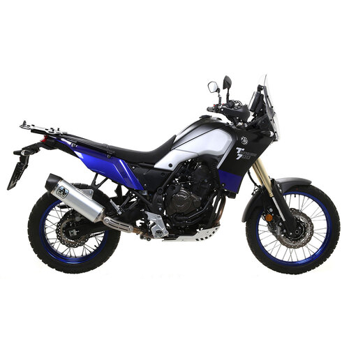 ARROW SILENCER - INDY RACE ALUMINIUM SILVER WITH CARBON END CAP - YAMAHA TENERE 700 '19-UP