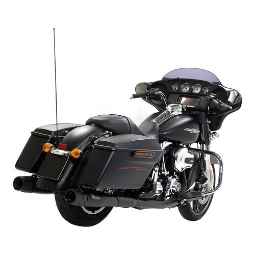 ARROW MOHICAN EXHAUST 2:2 FULL SYSTEM IN BLACK STAINLESS - HARLEY DAVIDSON TOURING MODELS