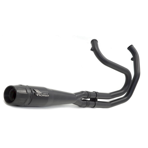 ARROW MOHICAN EXHAUST 2:1 FULL SYSTEM IN BLACK STAINLESS - HARLEY DAVIDSON SOFTAIL MODELS