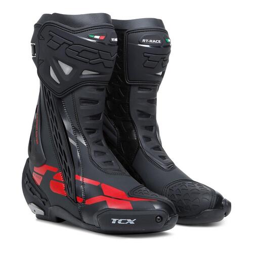 TCX RT-RACE BOOTS BLACK GREY RED 44