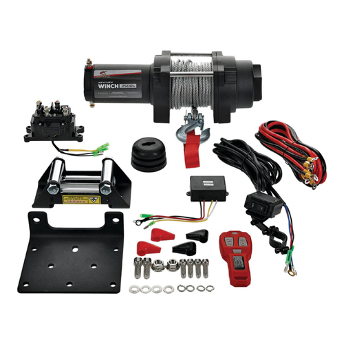 ALL BALLS RACING 4 BOLT WINCH 3500LB WITH 39FT STEEL WIRE - W35004SW