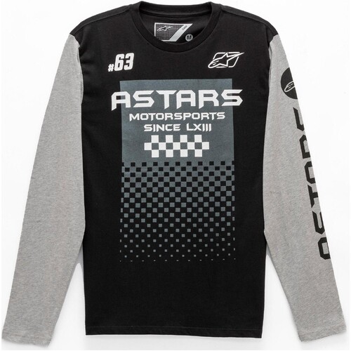 ALPINESTARS TACHEN LONG SLEEVE TEE BLACK HEATHER GREY S