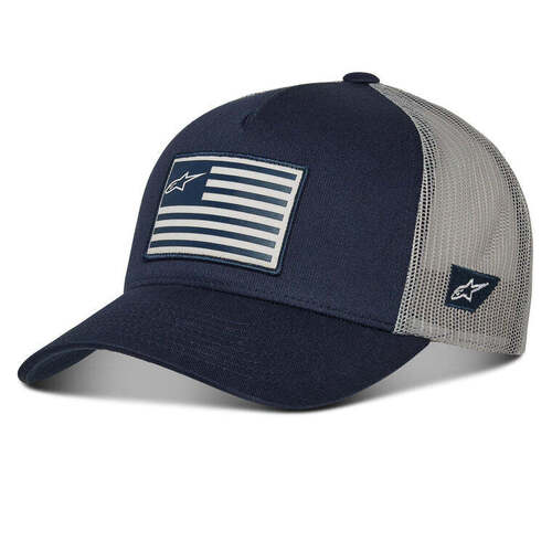 ALPINESTARS FLAG SNAPBACK HAT NAVY GREY