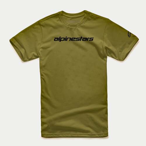 ALPINESTARS LINEAR WORDMARK TEE MILITARY BLACK S