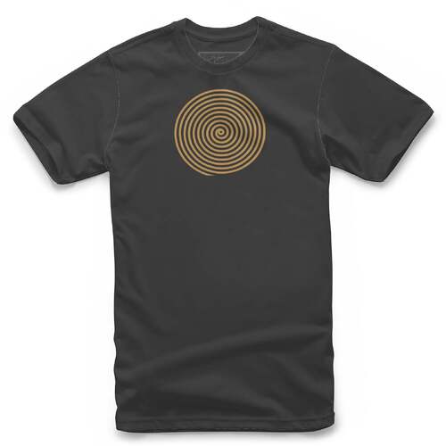 ALPINESTARS OSCAR SPIRAL TEE BLACK MUSTARD M