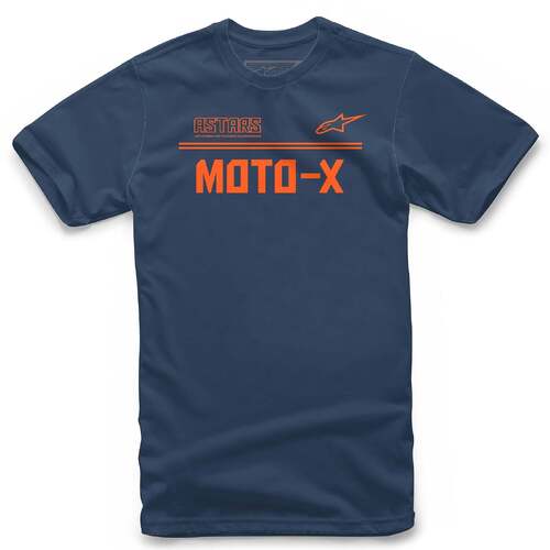 ALPINESTARS ASTARS MOTO-X TEE NAVY ORANGE S