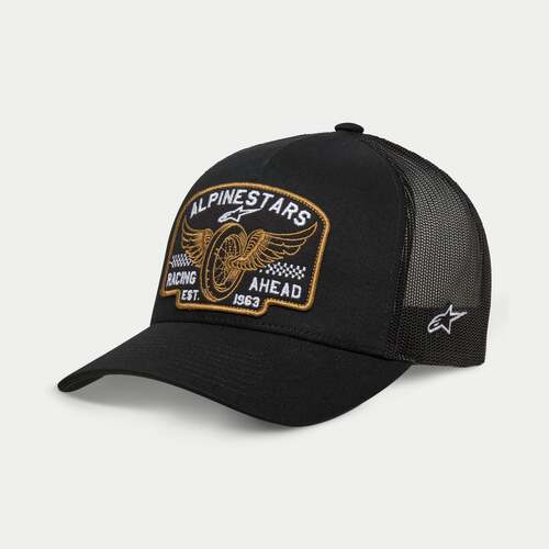 ALPINESTARS HERITAGE PATCH TRUCKER HAT BLACK BLACK 
