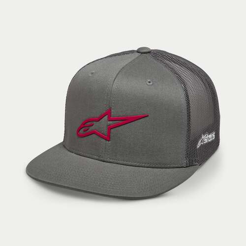 ALPINESTARS 3D AGELESS TRUCKER HAT GREY RED 