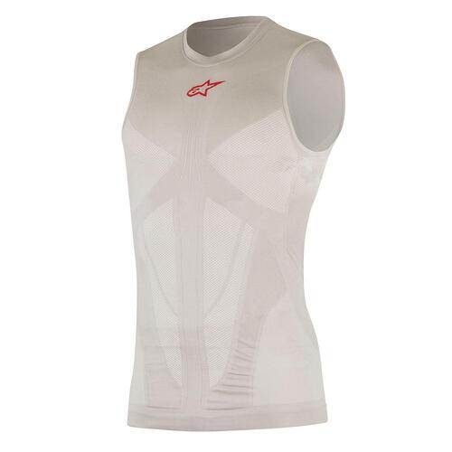 ALPINESTARS TECH TANK SUMMER SILVER RED M-L