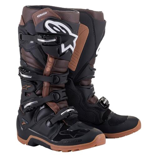 ALPINESTARS TECH 7 ENDURO BLACK DARK BROWN 8
