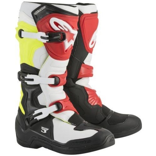 ALPINESTARS TECH 3 BLACK WHITE FLURO YELLOW RED 13