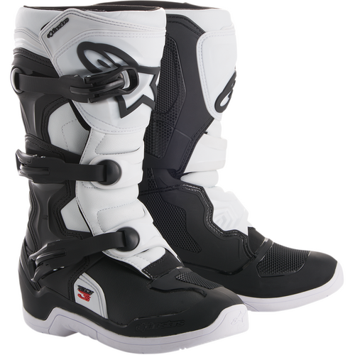 ALPINESTARS YOUTH TECH 3S V2  BLACK WHITE 2