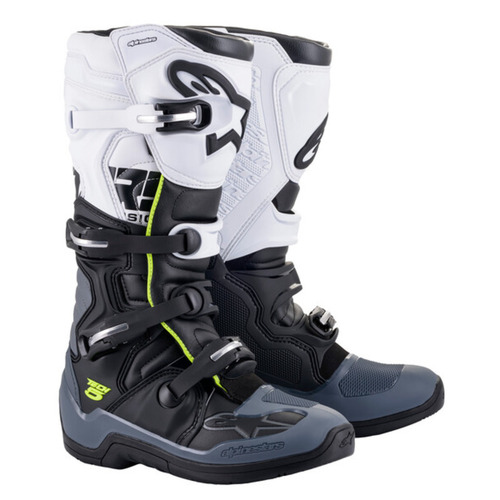 ALPINESTARS TECH 5 BOOTS BLACK DARK GREY WHITE 10