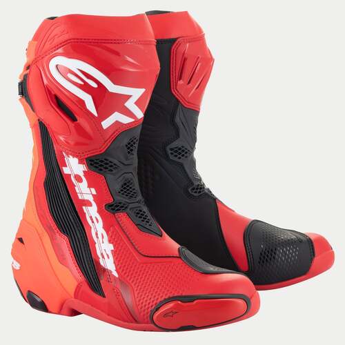 ALPINESTARS SUPERTECH R V2 BOOT RED FLURO RED 40