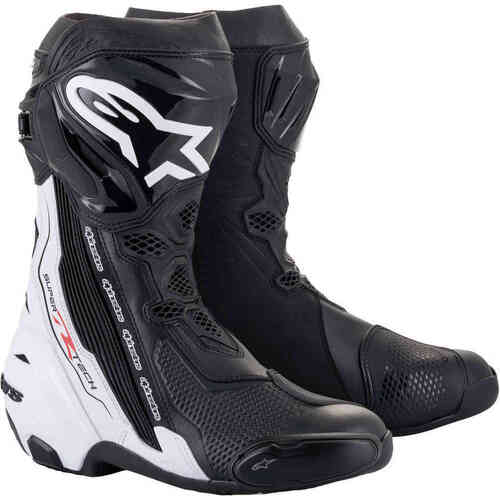 ALPINESTARS SUPERTECH R V2 VENTED BOOT BLACK WHITE 42