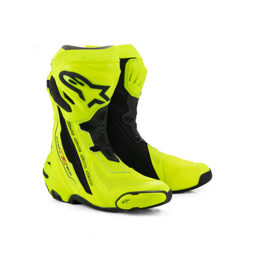 ALPINESTARS SUPERTECH R V2 VENTED BOOT FLURO-YELLOW BLACK 45