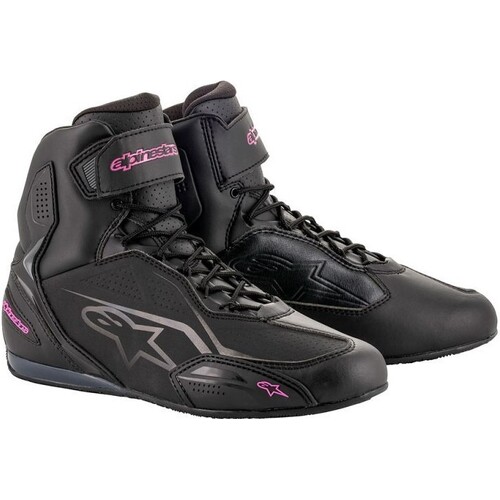 ALPINESTARS WOMEN FASTER V3 RIDE SHOE BLACK FUCHIA 5 (37)